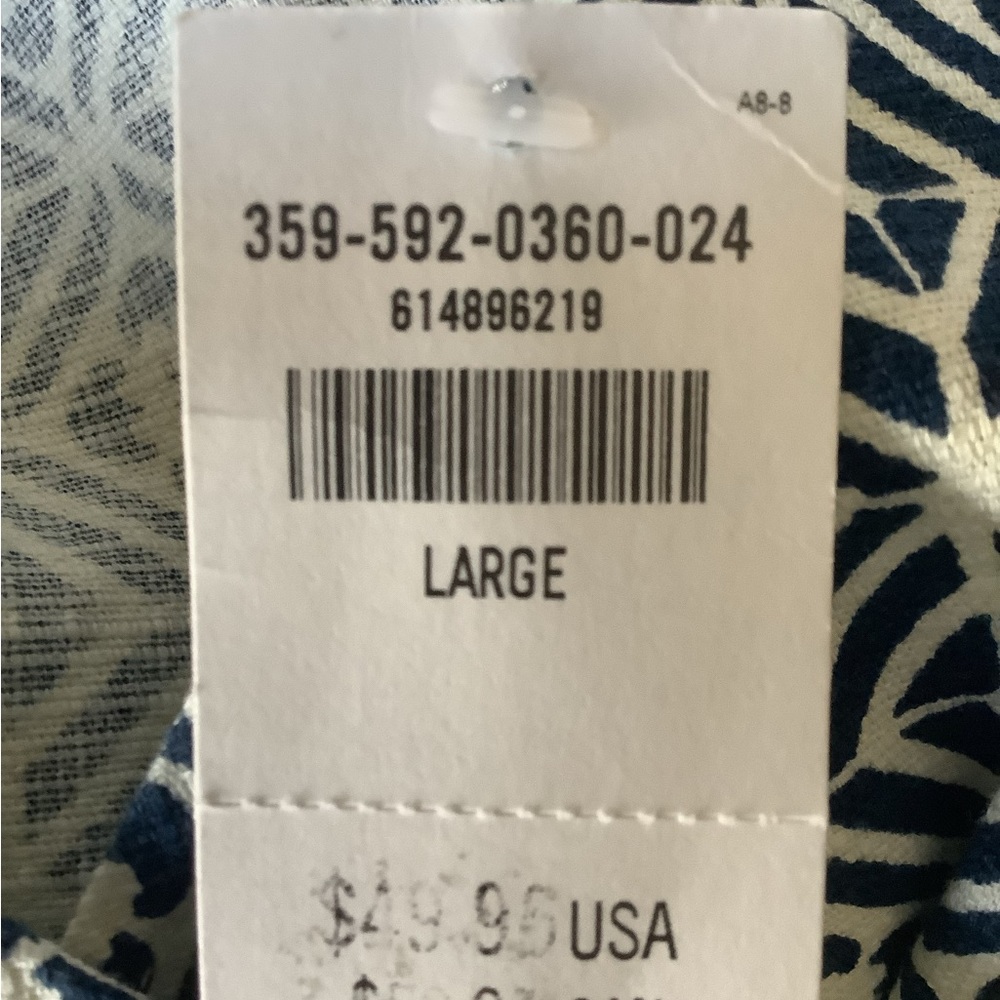 Hollister Sleeveless Dress Navy White Size Large New - Picture 8 of 11